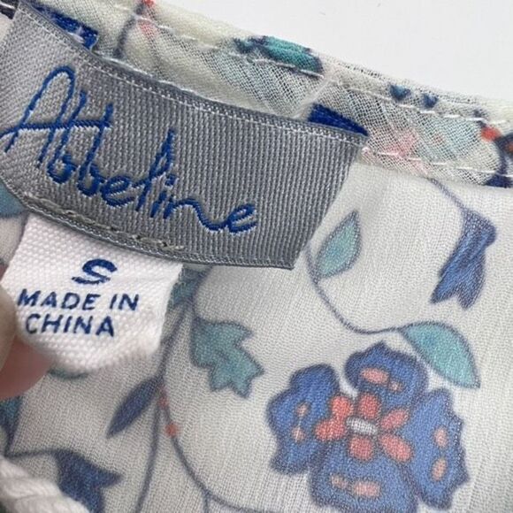 Abbilene‎ Bohemian Flowy Mixed print peasant blouse small cottagecore floral - Picture 7 of 9